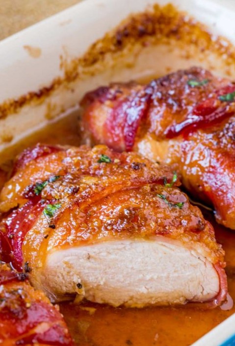 Chicken Breasts With Garlic And Brown Sugar Wrapped In Bacon Recipes Friend